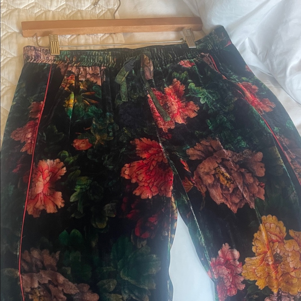 Johnny Was Multicolor Velvet Trousers